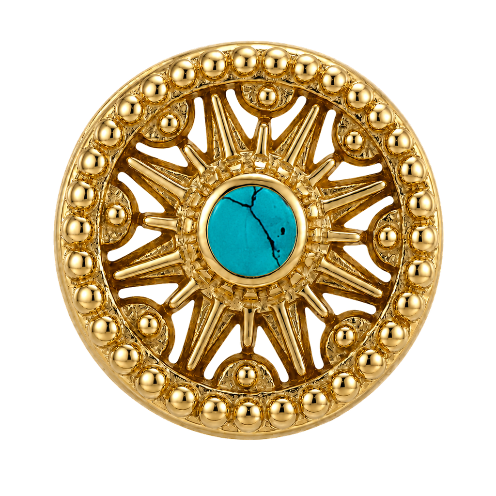 Sun Dial - 14K Gold Threadless/Threaded