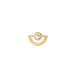 Sun Rays Pin - 14K Gold Gem Threadless End - piercing - zone.com