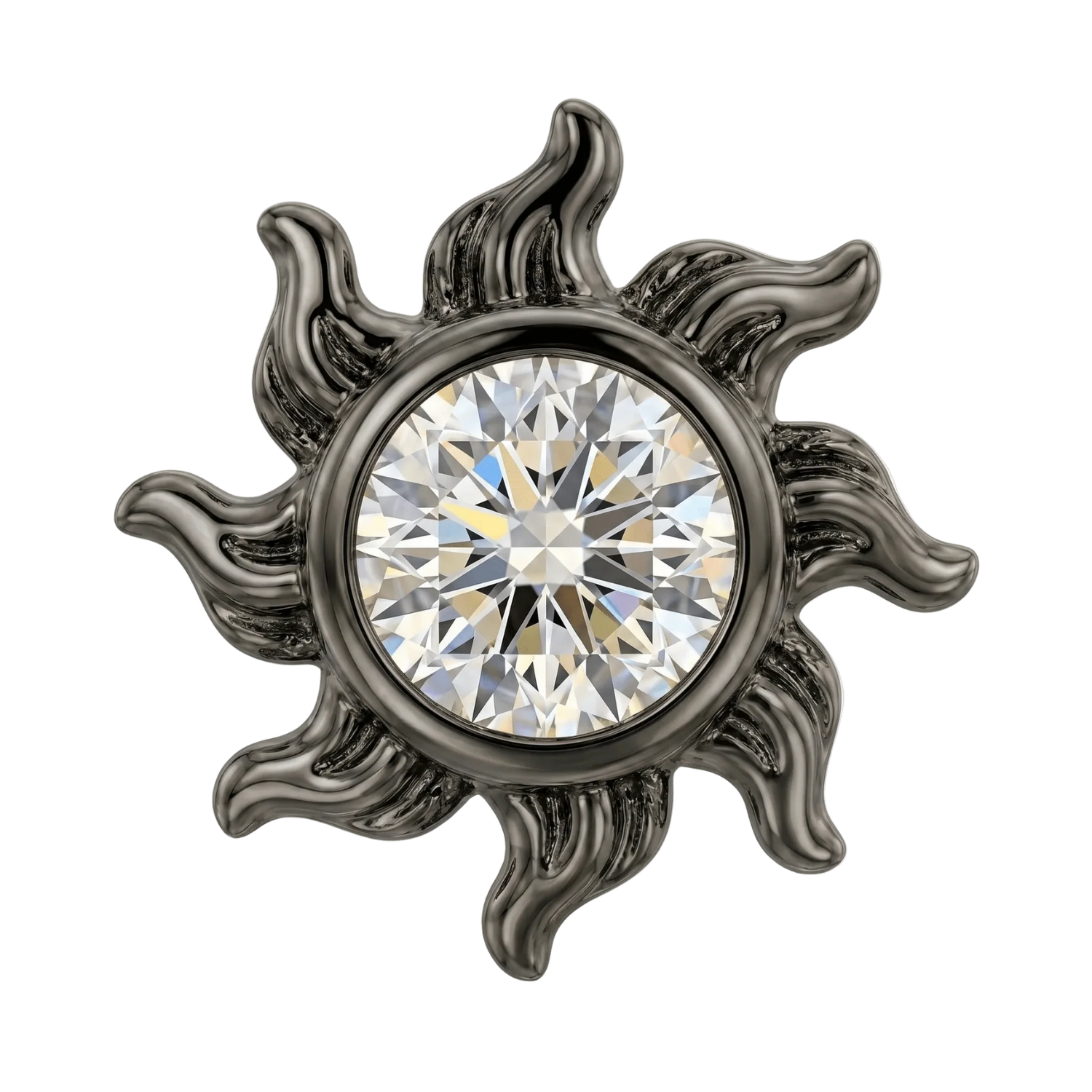 Sun - 14K Gold Threadless/Threaded