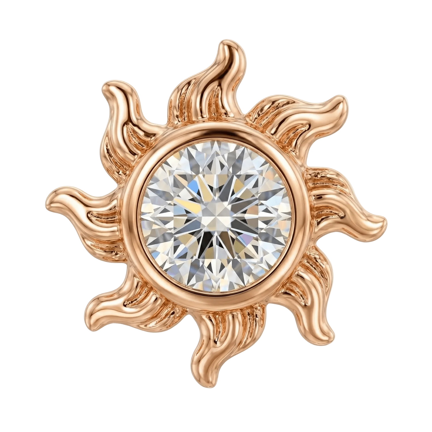 Sun - 14K Gold Threadless/Threaded