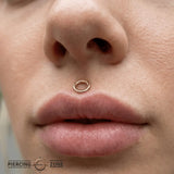 Sun Symbol – 14K/18K Gold Flat Threadless End - piercing - zone.com