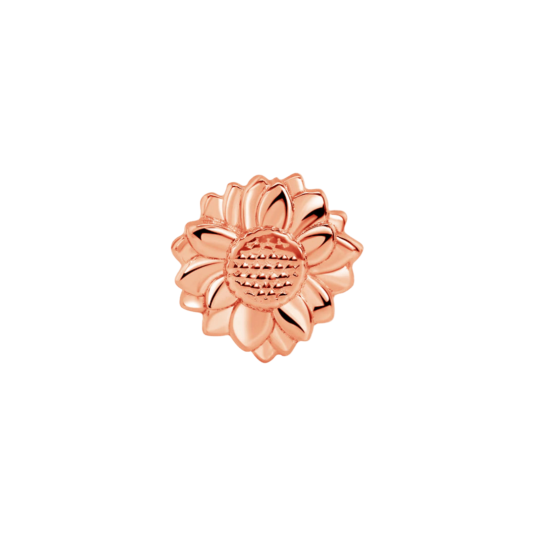 Sunflower – 14K Gold Threadless End - piercing - zone.com