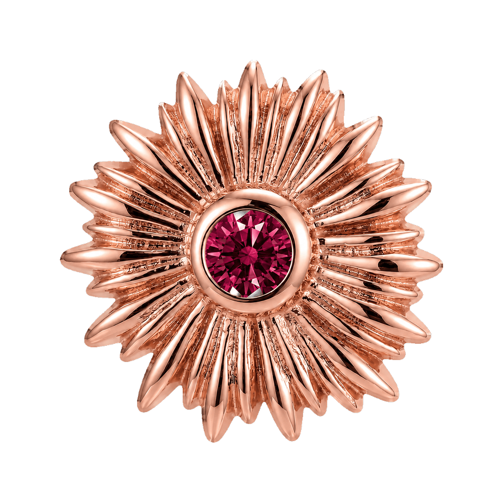 Sunflower - 14K Gold Threadless/Threaded - piercing-zone.com