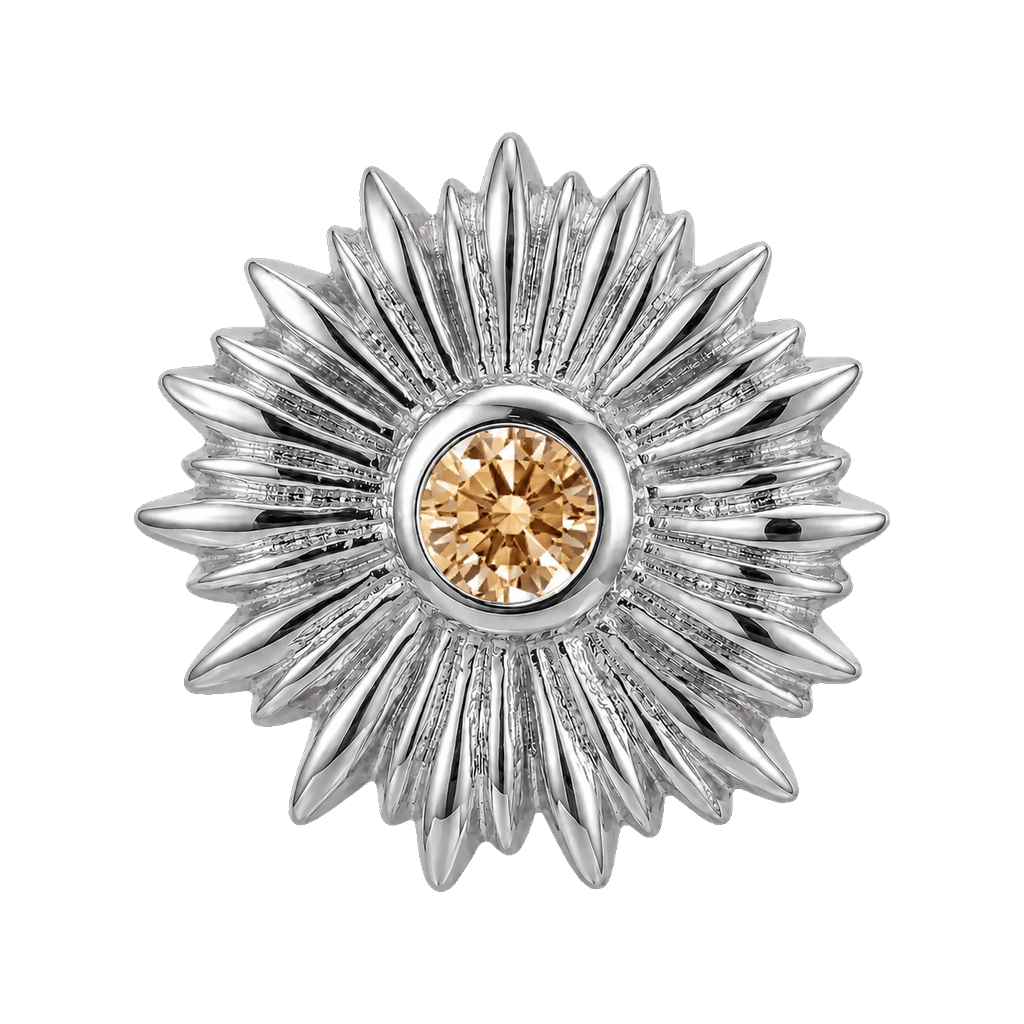 Sunflower - 14K Gold Threadless/Threaded - piercing-zone.com