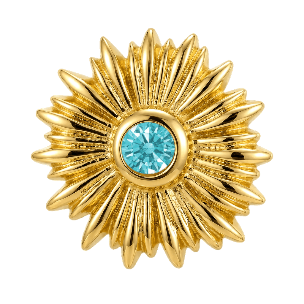 Sunflower - 14K Gold Threadless/Threaded - piercing-zone.com