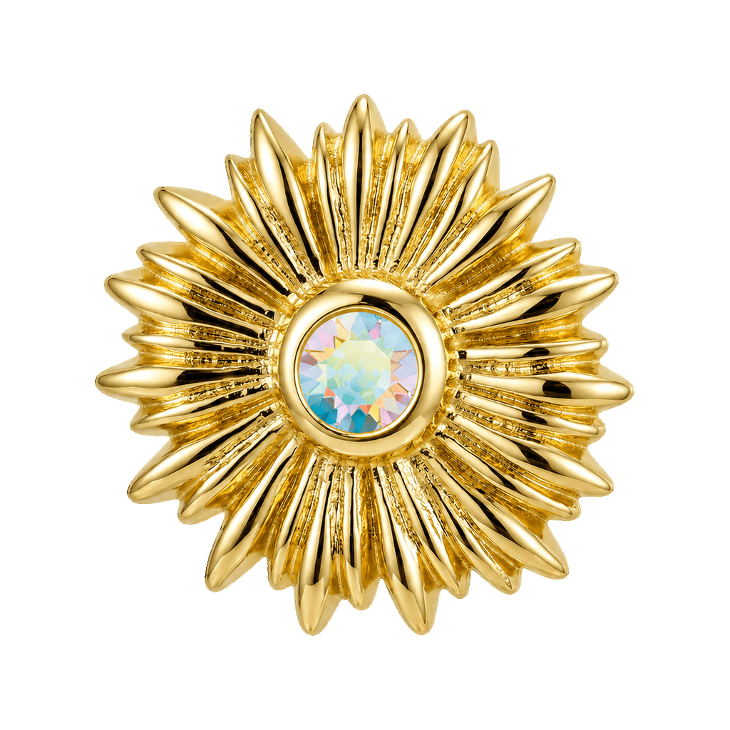 Sunflower - 14K Gold Threadless/Threaded - piercing-zone.com