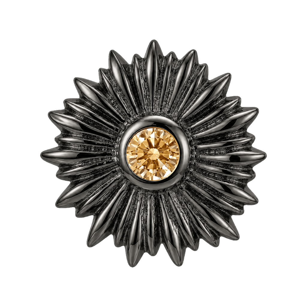Sunflower - 14K Gold Threadless/Threaded - piercing-zone.com