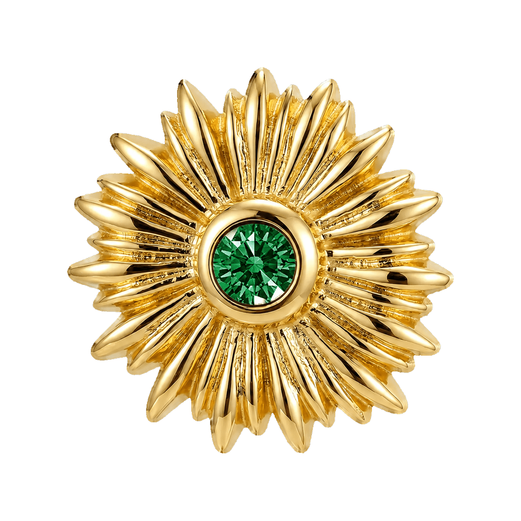 Sunflower - 14K Gold Threadless/Threaded - piercing-zone.com