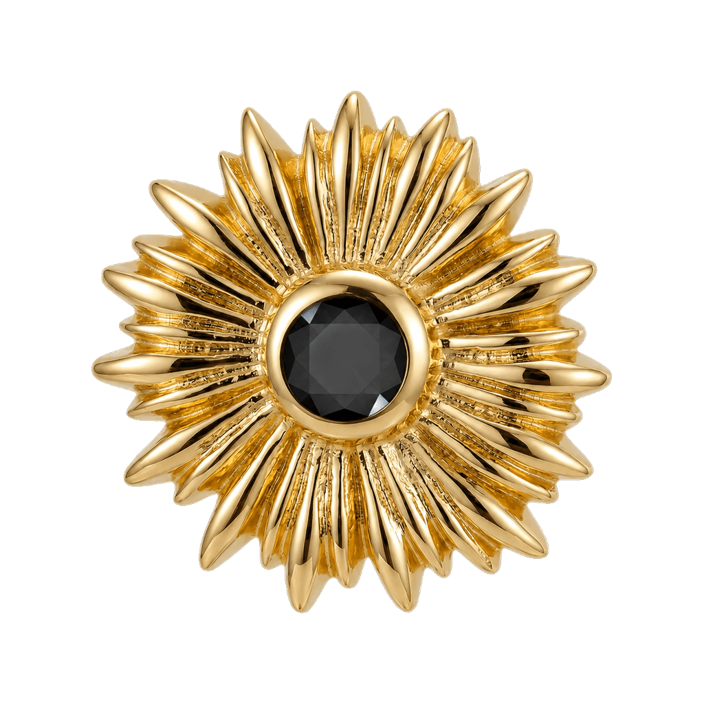 Sunflower - 14K Gold Threadless/Threaded - piercing-zone.com