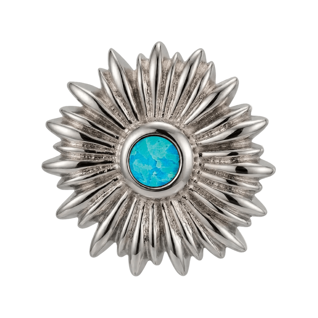 Sunflower - 14K Gold Threadless/Threaded - piercing-zone.com
