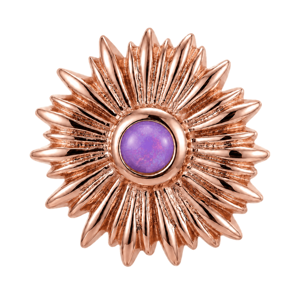 Sunflower - 14K Gold Threadless/Threaded - piercing-zone.com