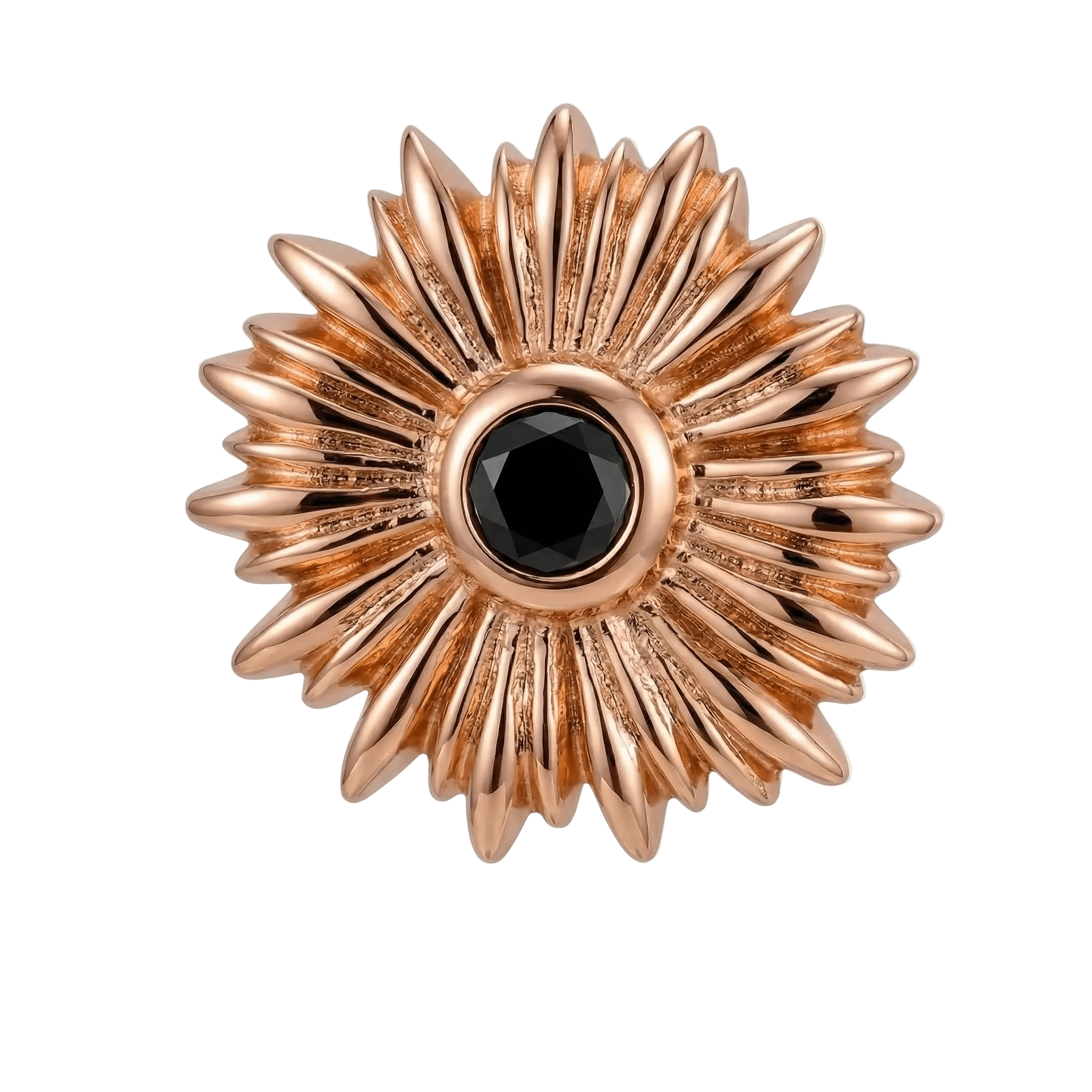 Sunflower - 14K Gold Threadless/Threaded - piercing - zone.com