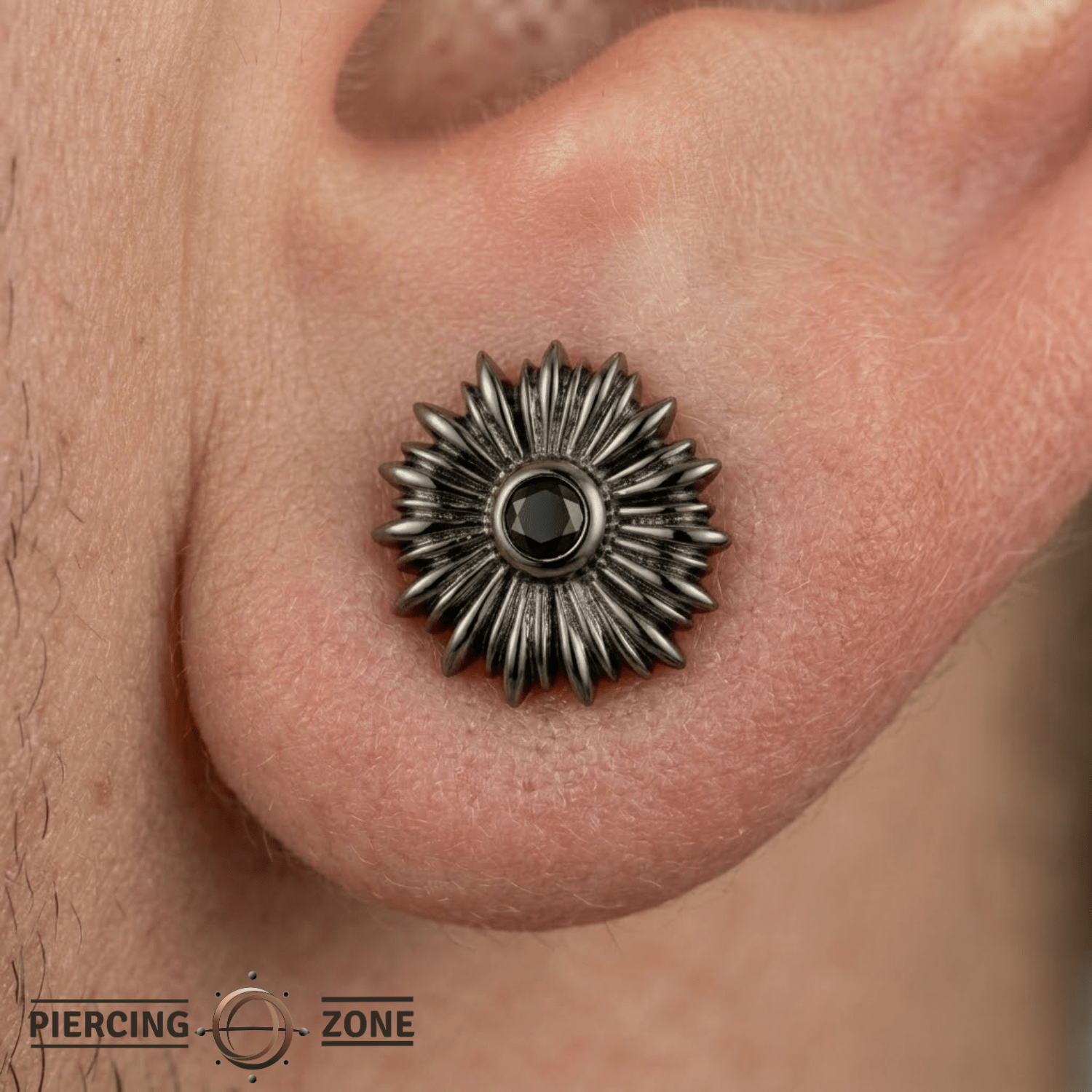 Sunflower - 14K Gold Threadless/Threaded - piercing - zone.com