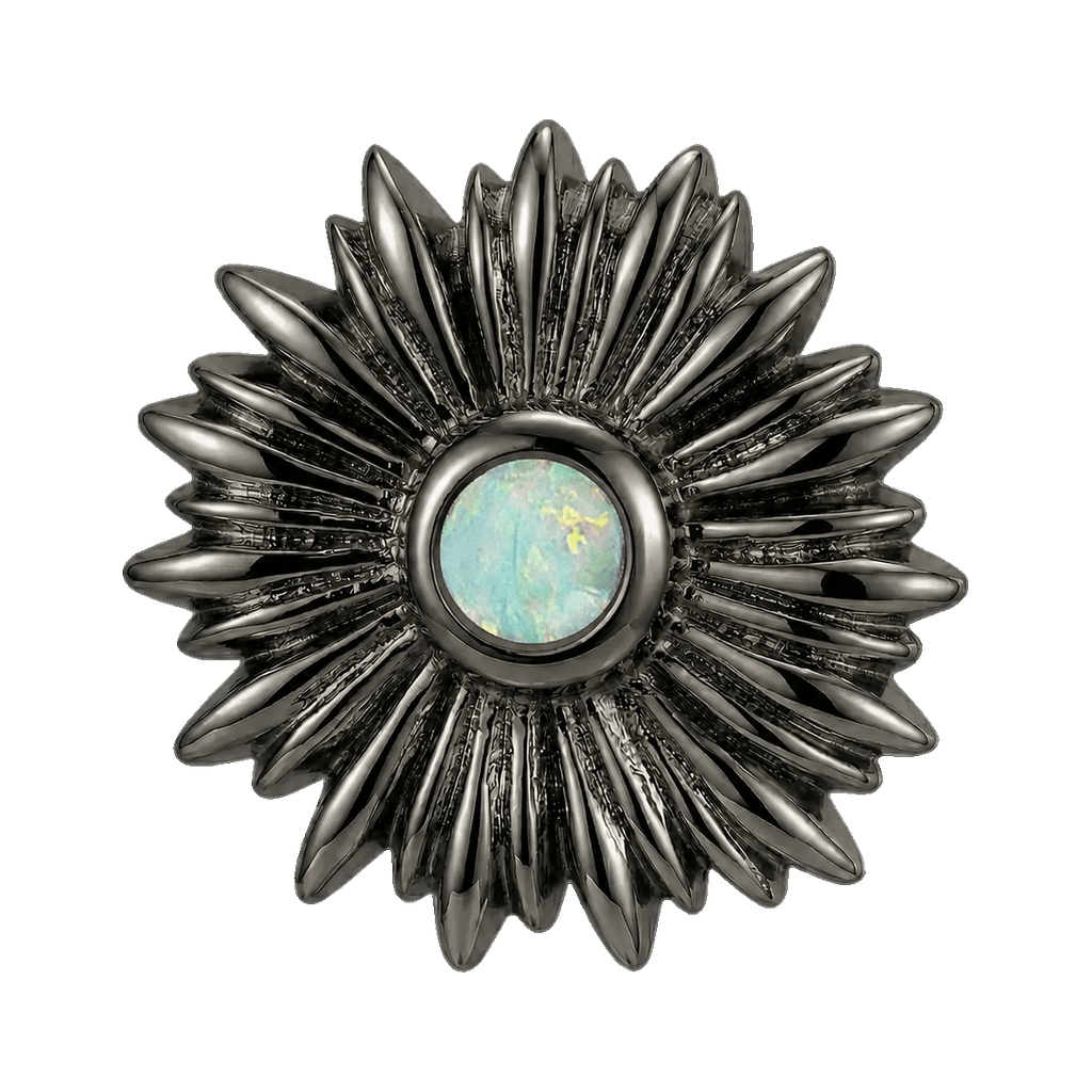 Sunflower - 14K Gold Threadless/Threaded - piercing-zone.com