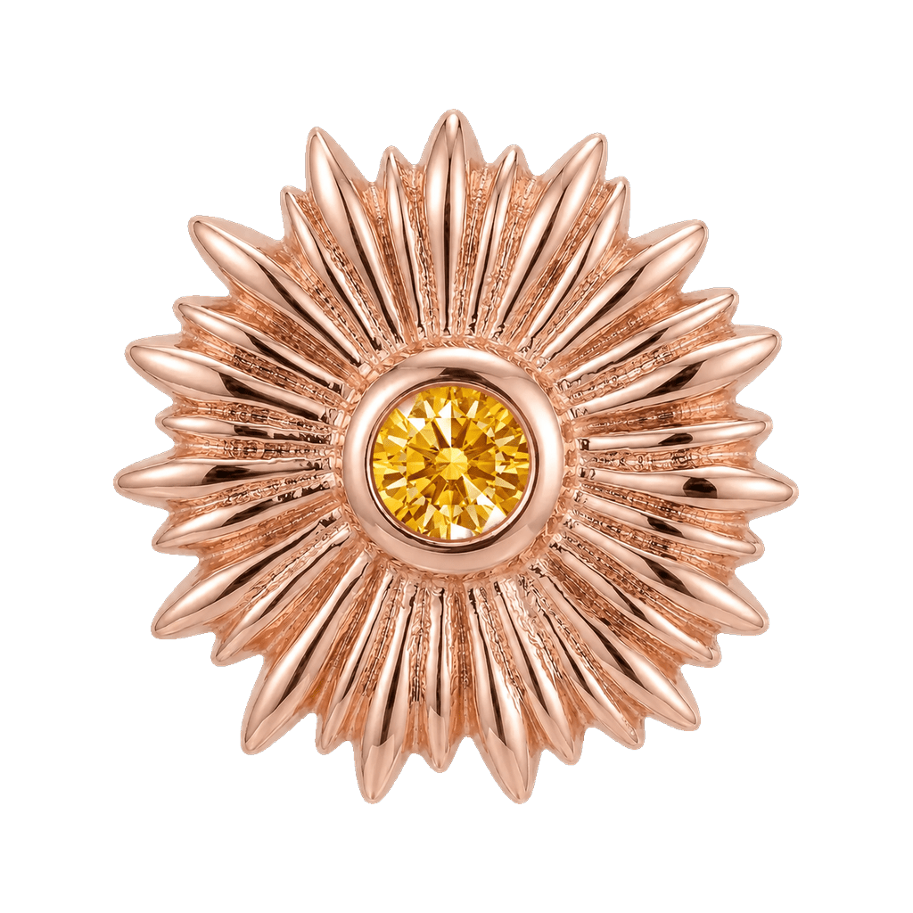 Sunflower - 14K Gold Threadless/Threaded - piercing-zone.com