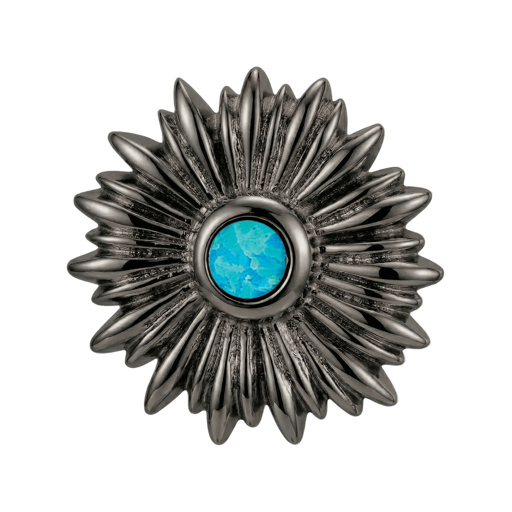 Sunflower - 14K Gold Threadless/Threaded - piercing-zone.com