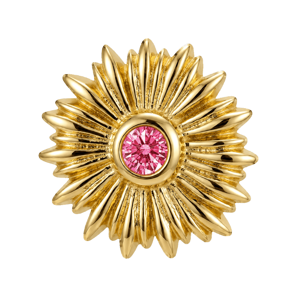 Sunflower - 14K Gold Threadless/Threaded - piercing-zone.com