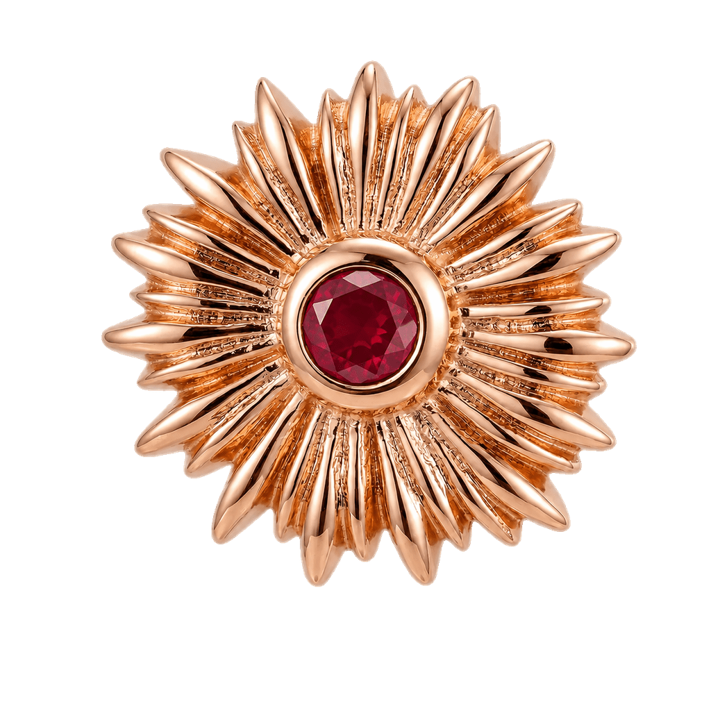 Sunflower - 14K Gold Threadless/Threaded - piercing-zone.com