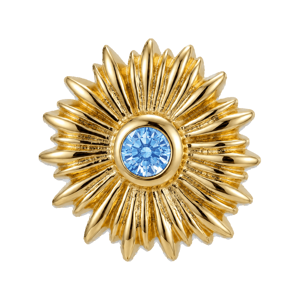 Sunflower - 14K Gold Threadless/Threaded - piercing-zone.com