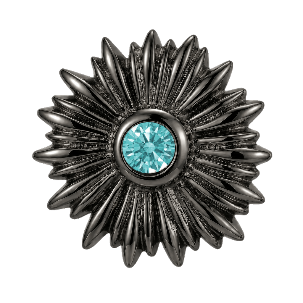 Sunflower - 14K Gold Threadless/Threaded - piercing-zone.com
