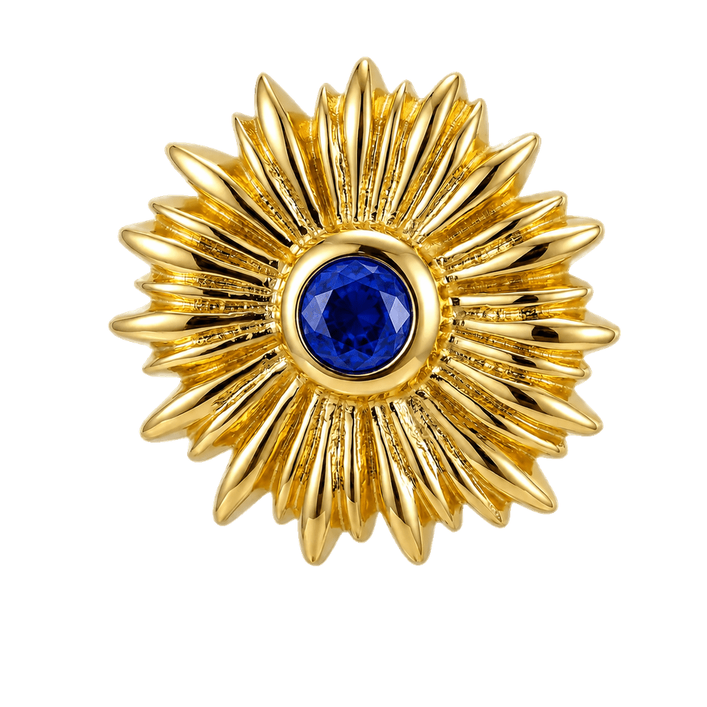 Sunflower - 14K Gold Threadless/Threaded - piercing-zone.com