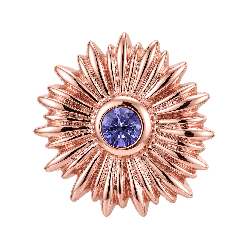 Sunflower - 14K Gold Threadless/Threaded - piercing-zone.com