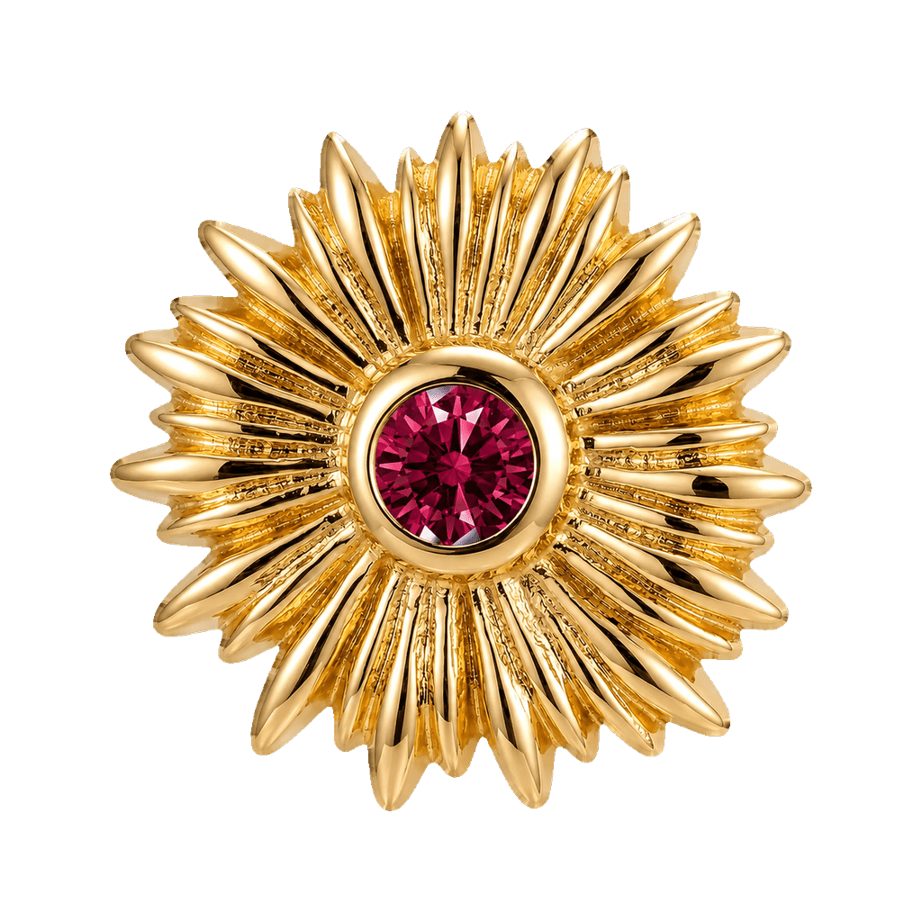 Sunflower - 14K Gold Threadless/Threaded - piercing-zone.com