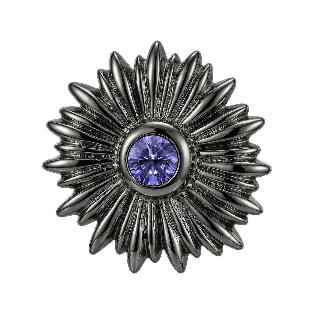 Sunflower - 14K Gold Threadless/Threaded - piercing-zone.com