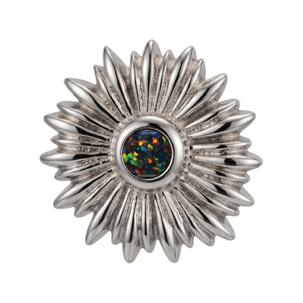 Sunflower - 14K Gold Threadless/Threaded - piercing-zone.com