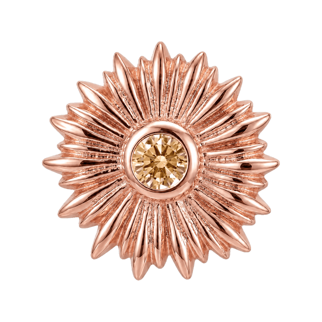 Sunflower - 14K Gold Threadless/Threaded - piercing-zone.com