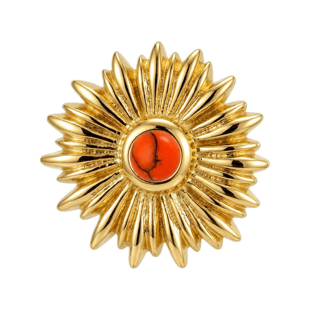 Sunflower - 14K Gold Threadless/Threaded - piercing-zone.com