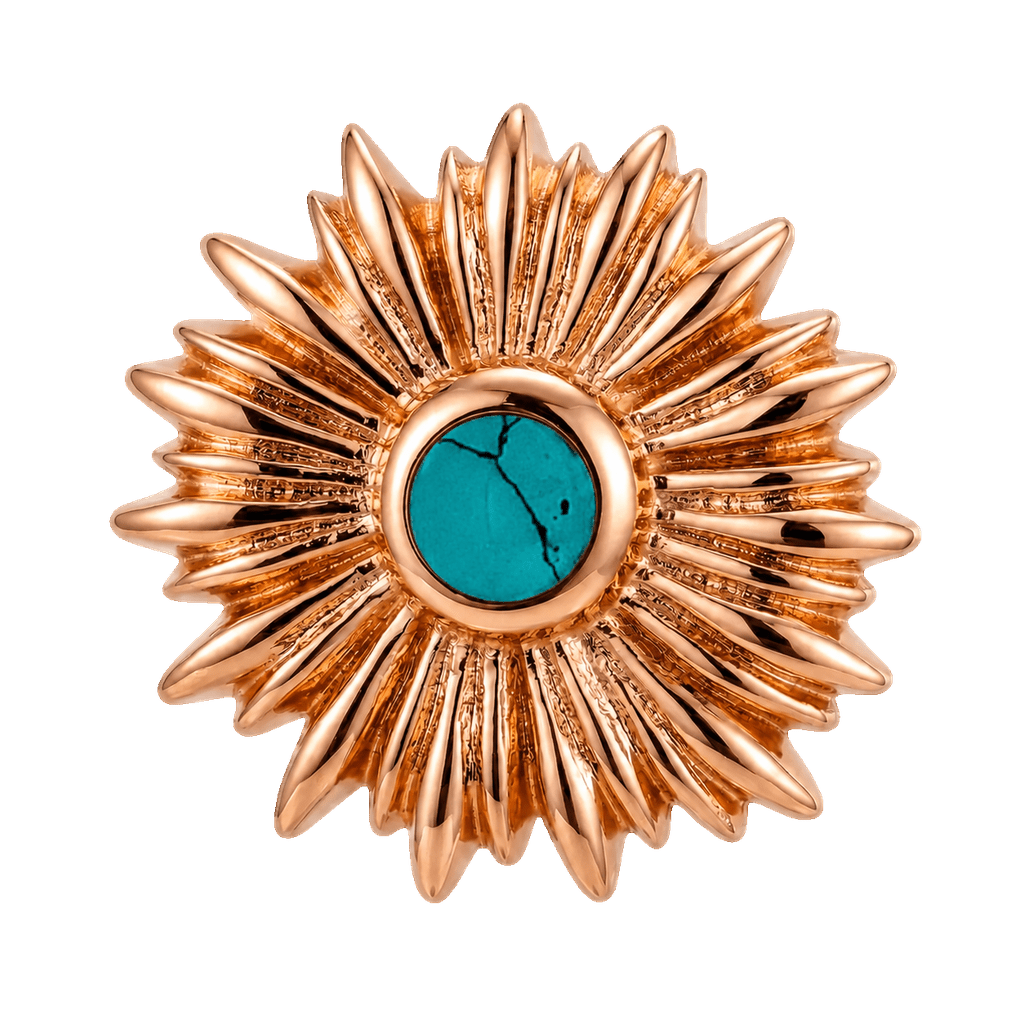 Sunflower - 14K Gold Threadless/Threaded - piercing-zone.com