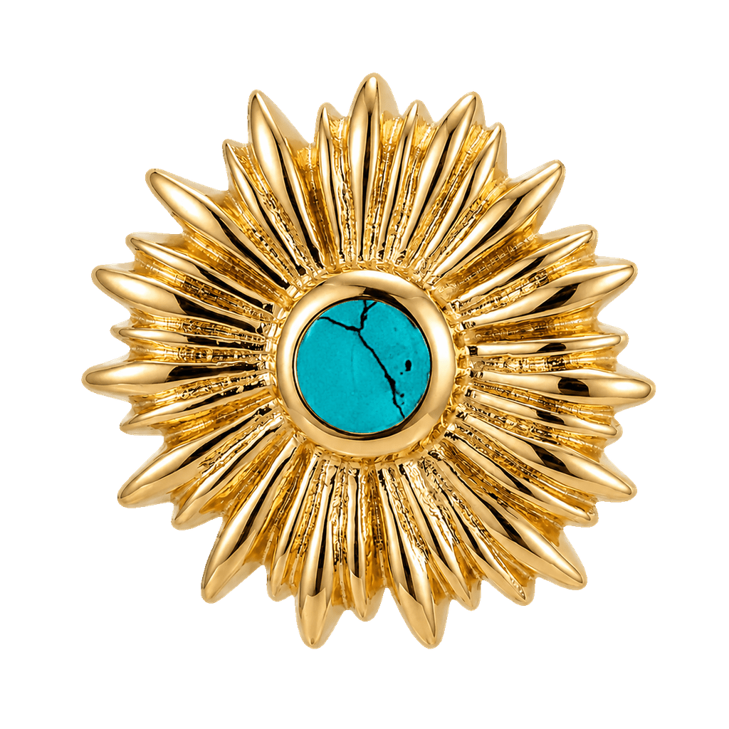 Sunflower - 14K Gold Threadless/Threaded - piercing-zone.com