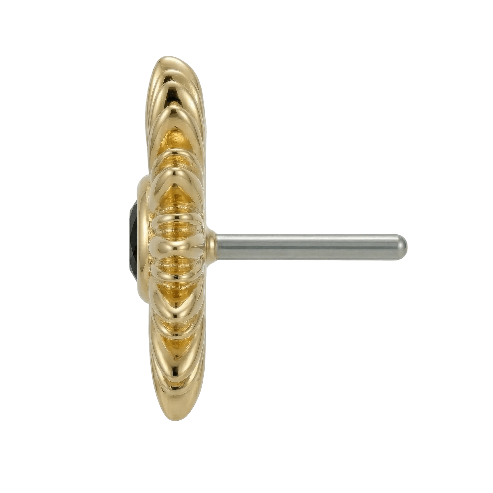 Sunflower - 14K Gold Threadless/Threaded - piercing - zone.com