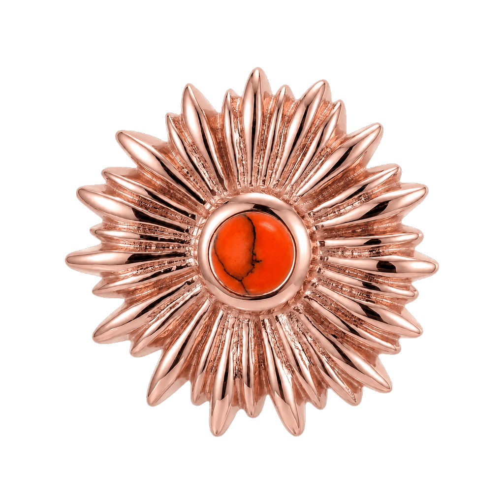 Sunflower - 14K Gold Threadless/Threaded - piercing-zone.com