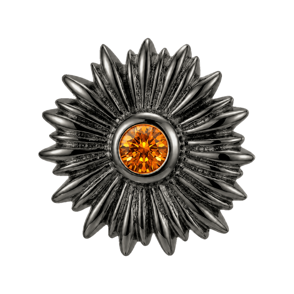 Sunflower - 14K Gold Threadless/Threaded - piercing-zone.com