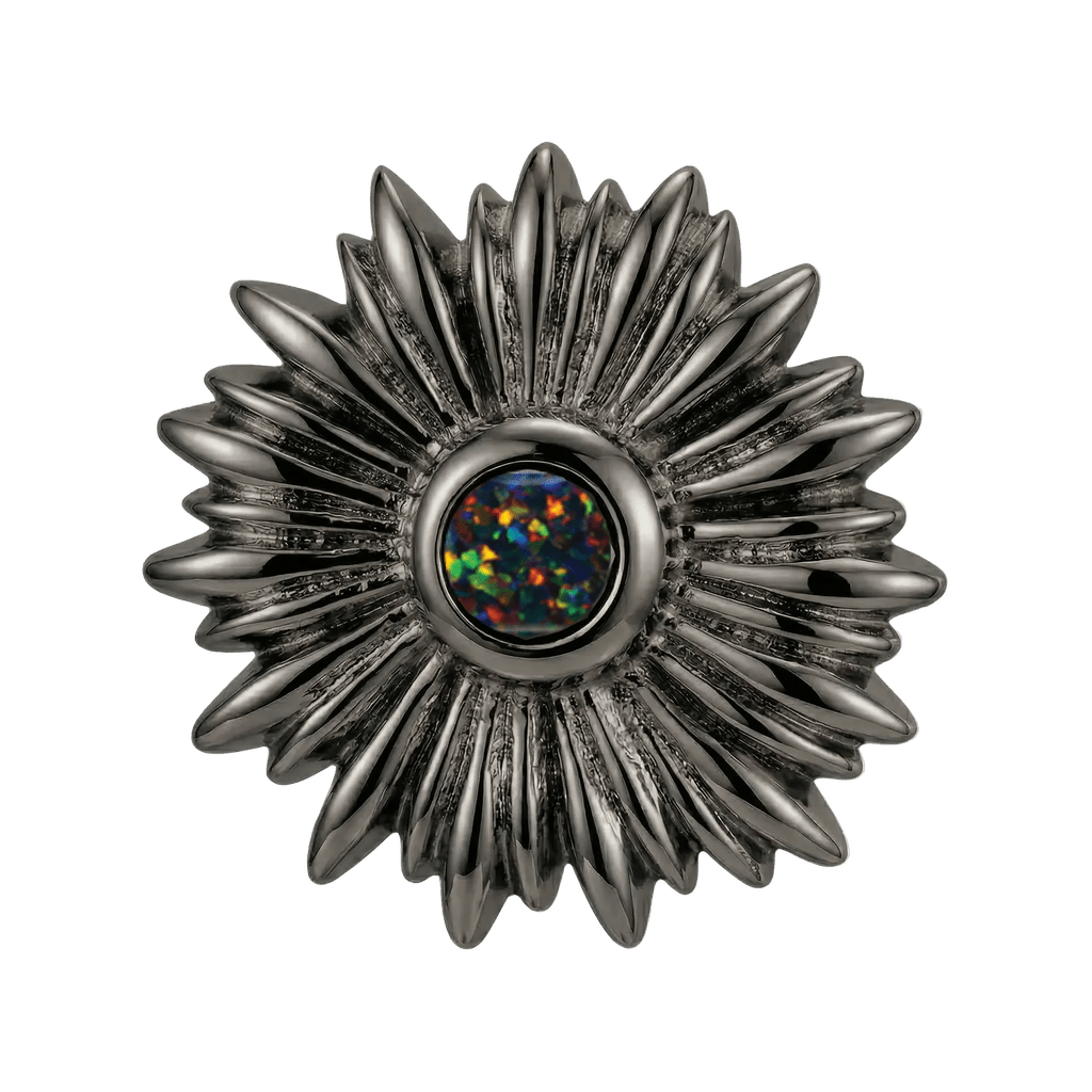 Sunflower - 14K Gold Threadless/Threaded - piercing-zone.com