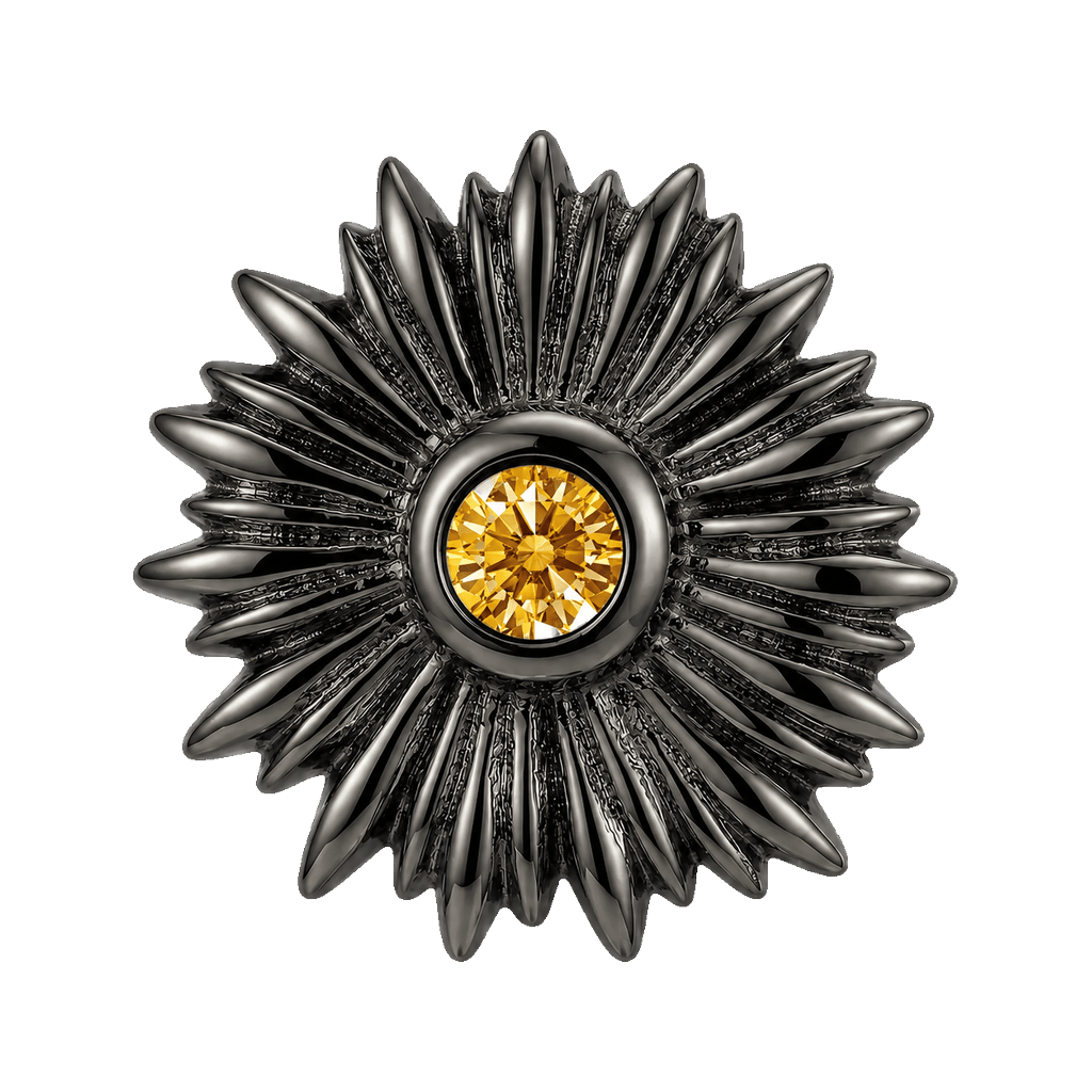 Sunflower - 14K Gold Threadless/Threaded - piercing-zone.com