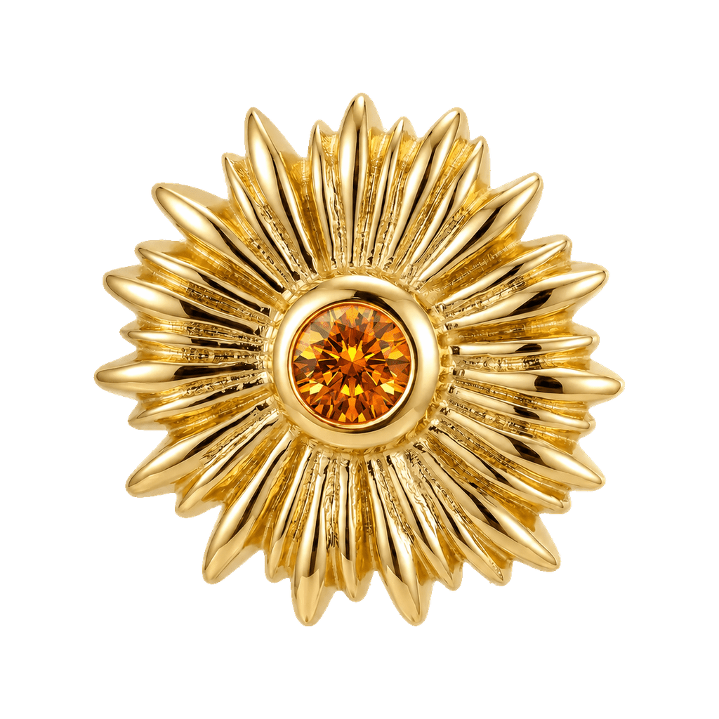 Sunflower - 14K Gold Threadless/Threaded - piercing-zone.com