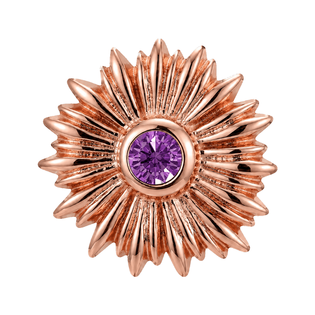 Sunflower - 14K Gold Threadless/Threaded - piercing-zone.com