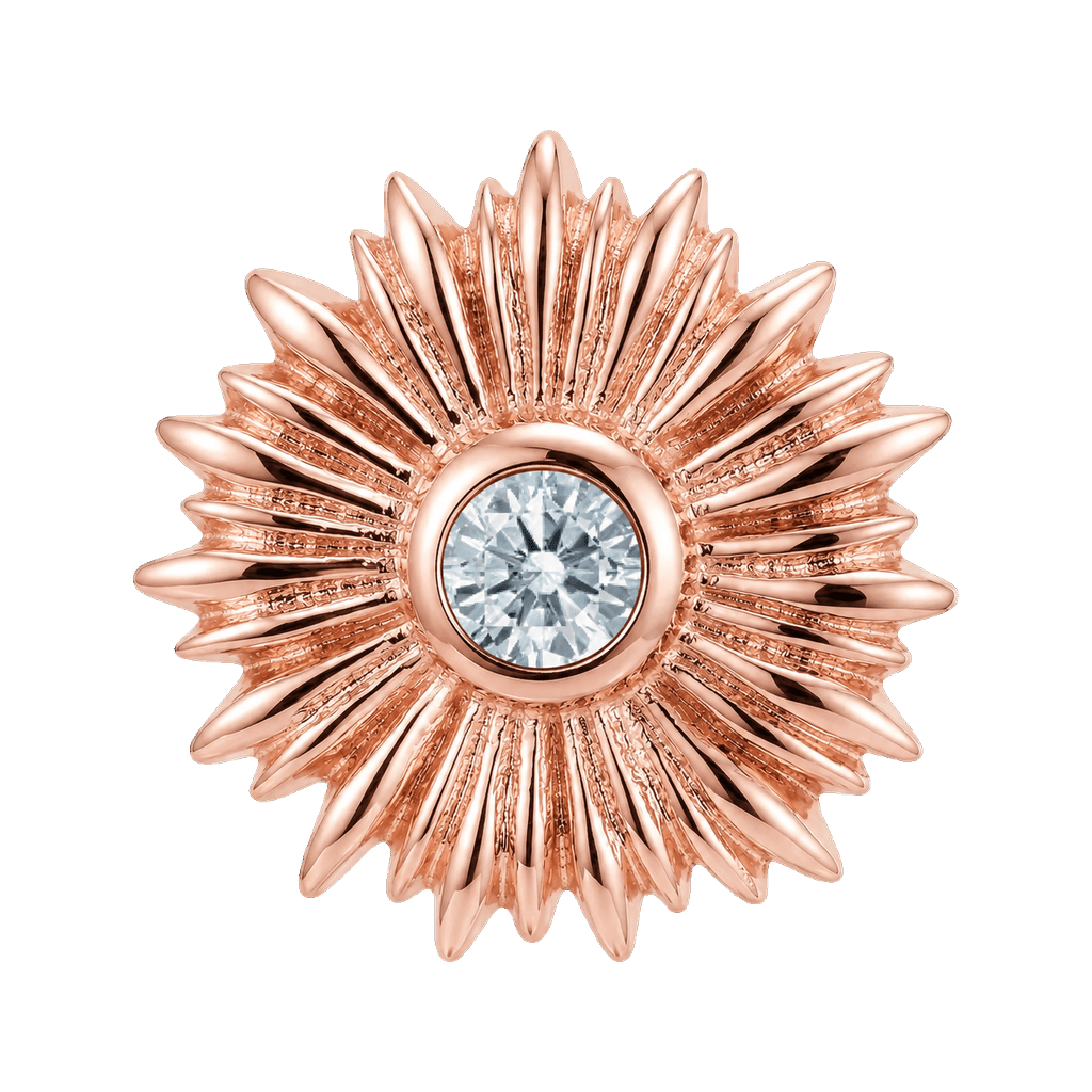 Sunflower - 14K Gold Threadless/Threaded - piercing-zone.com