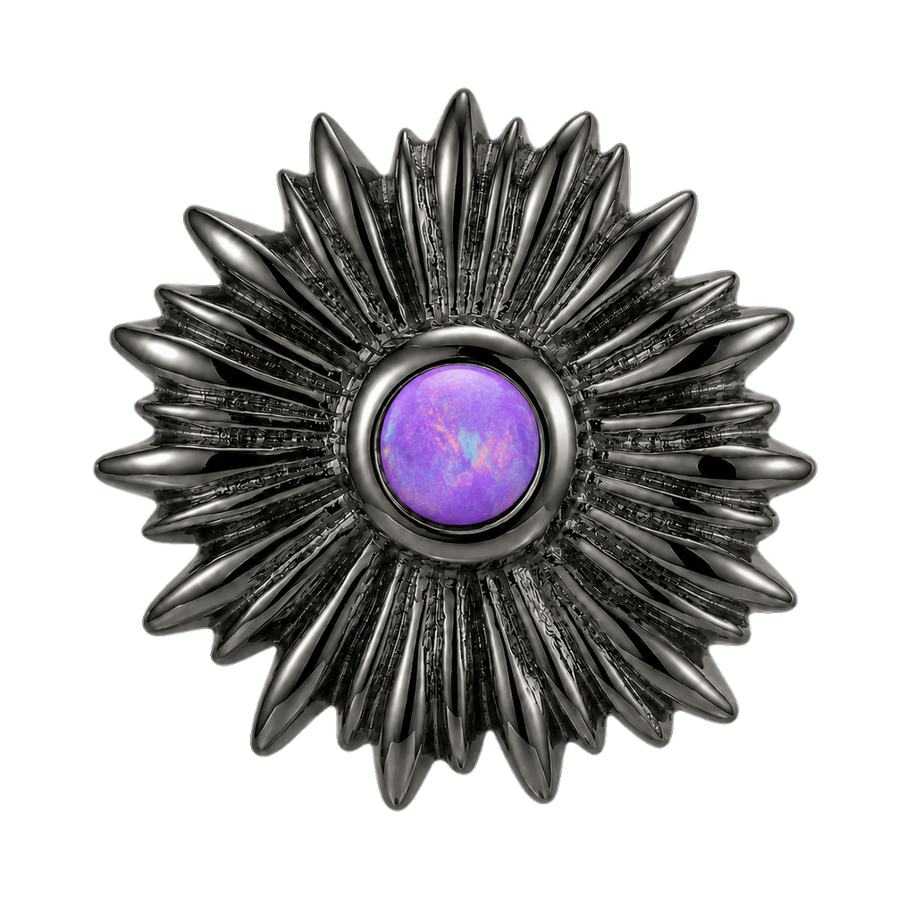 Sunflower - 14K Gold Threadless/Threaded - piercing-zone.com