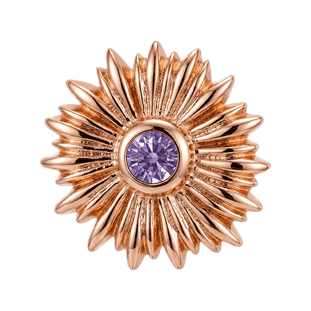 Sunflower - 14K Gold Threadless/Threaded - piercing-zone.com