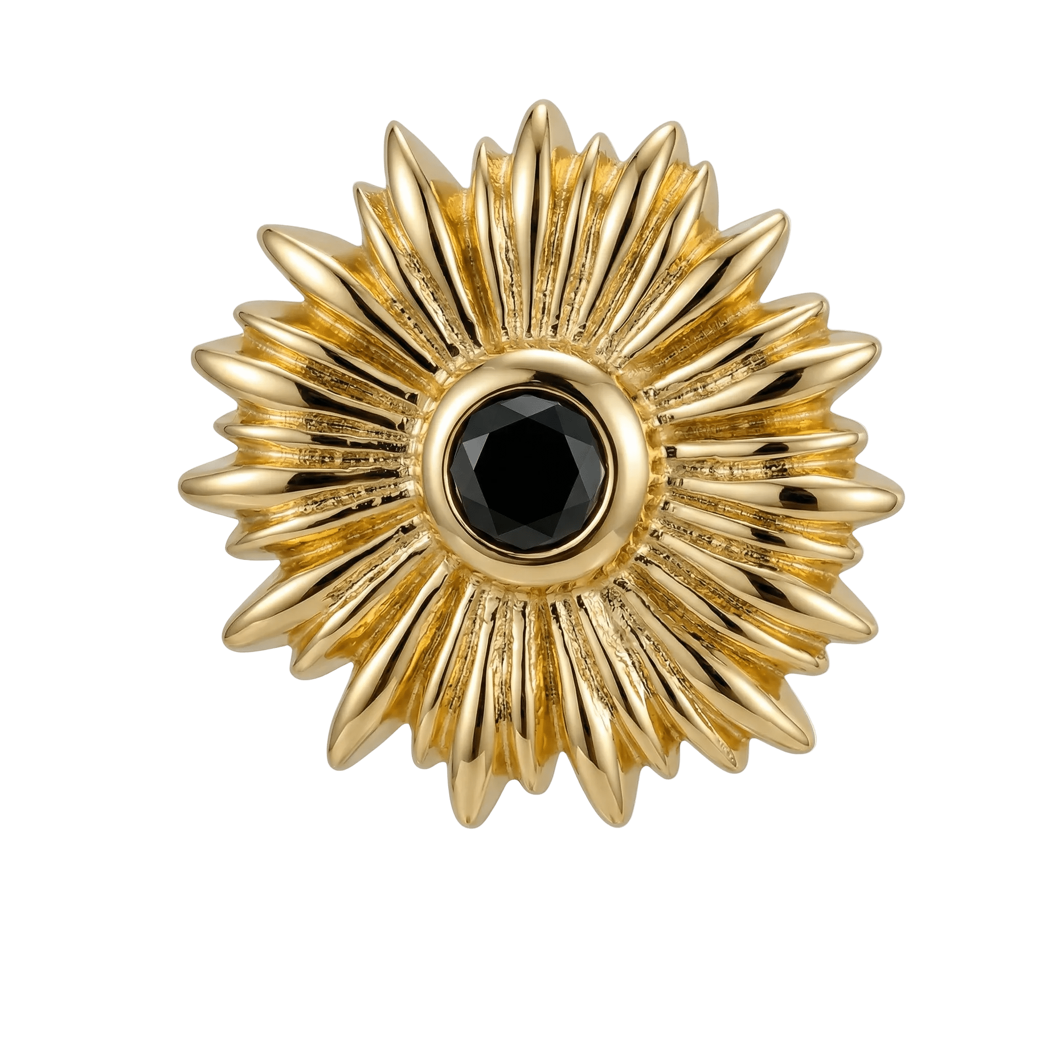 Sunflower - 14K Gold Threadless/Threaded - piercing - zone.com