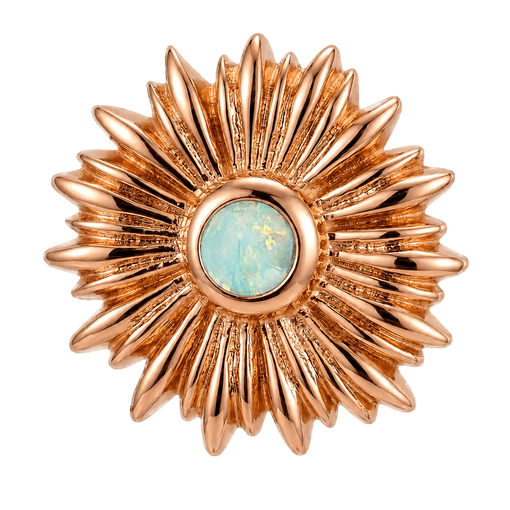 Sunflower - 14K Gold Threadless/Threaded - piercing-zone.com