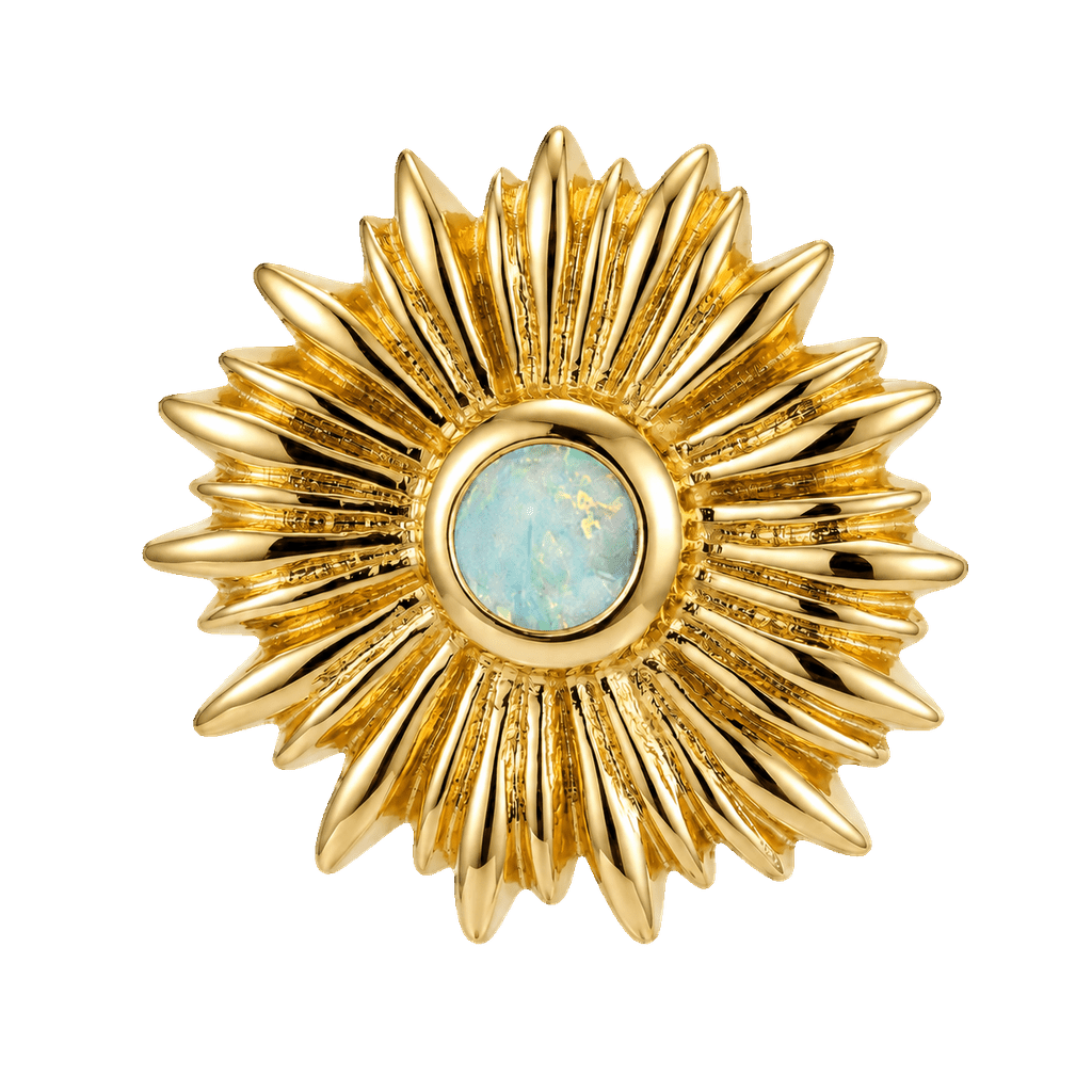 Sunflower - 14K Gold Threadless/Threaded - piercing-zone.com