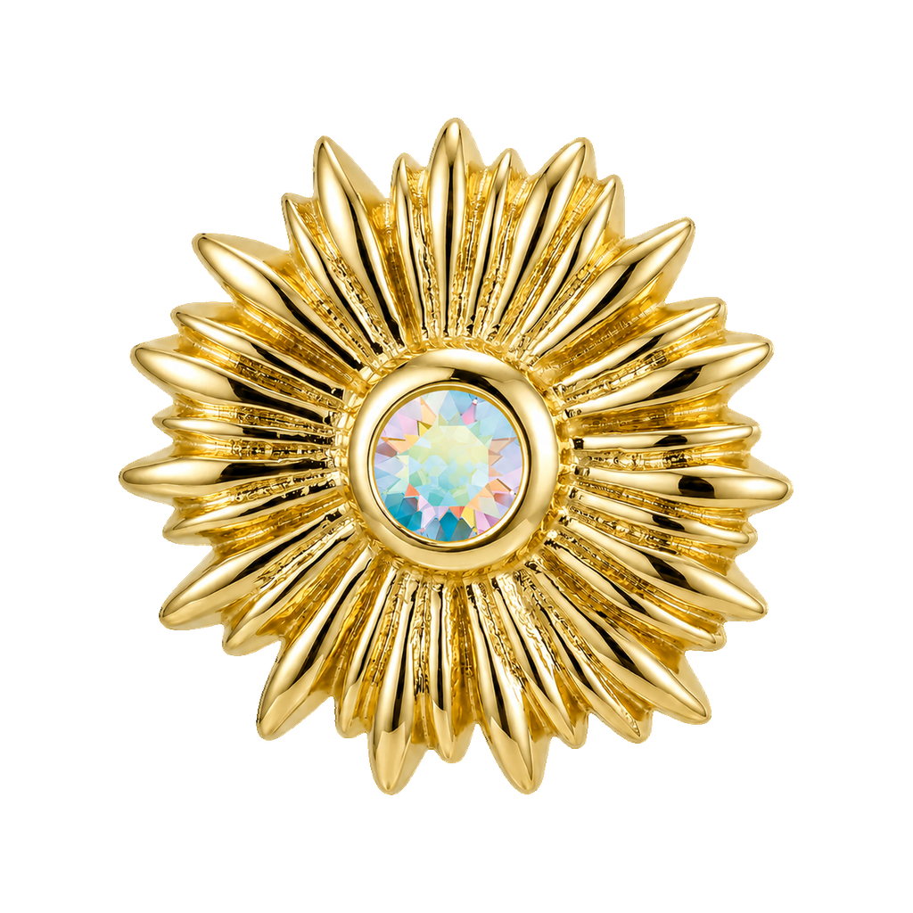 Sunflower - 14K Gold Threadless/Threaded
