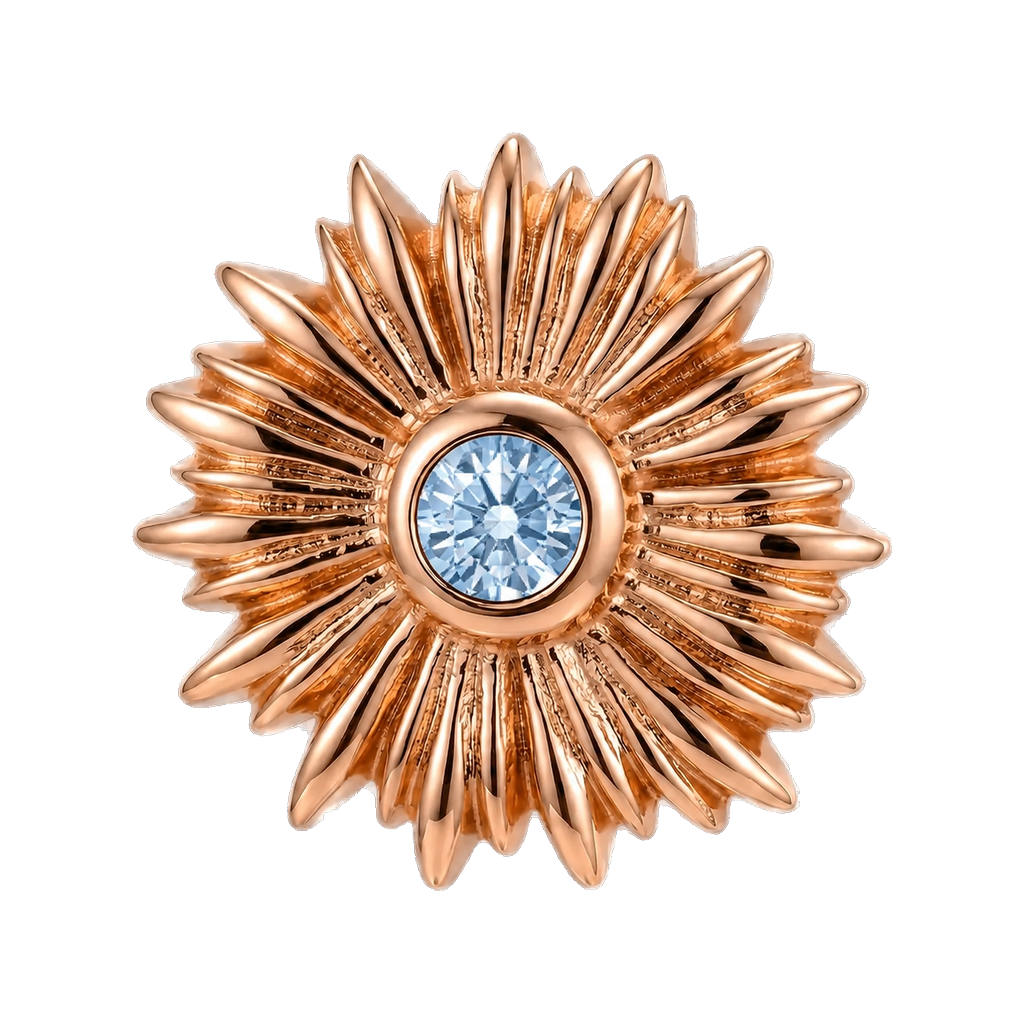 Sunflower - 14K Gold Threadless/Threaded