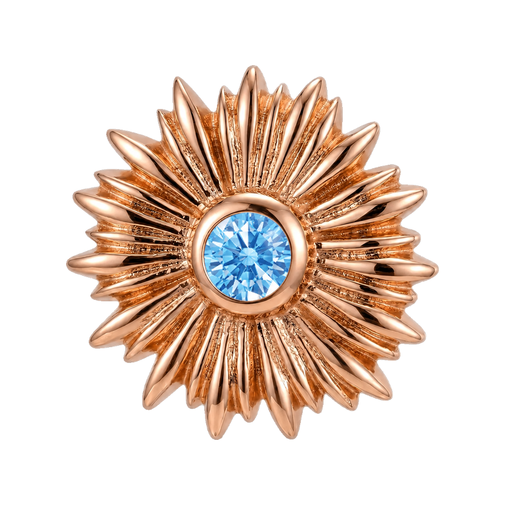 Sunflower - 14K Gold Threadless/Threaded