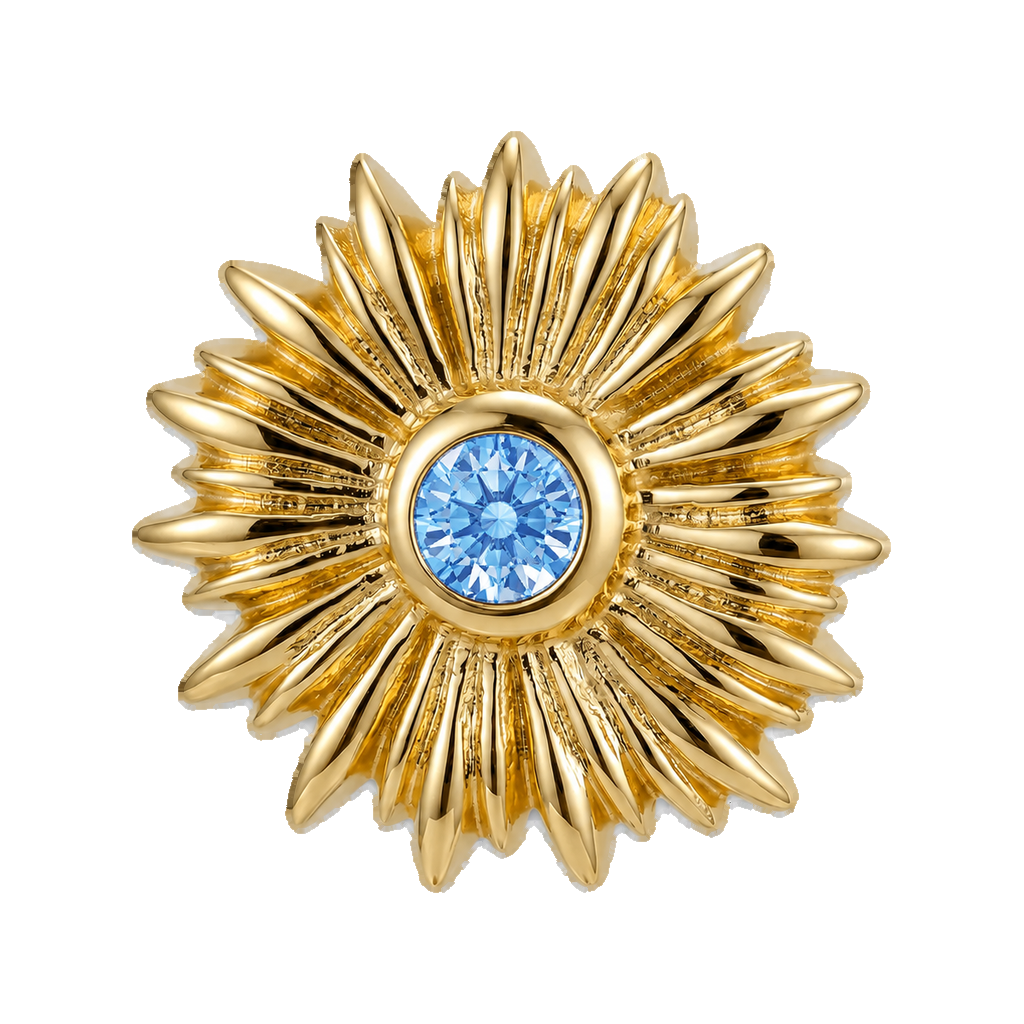 Sunflower - 14K Gold Threadless/Threaded
